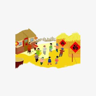 新年房子喜庆素材免抠