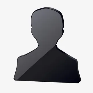 黑色玻璃质感男士头像免抠