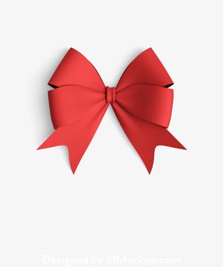 圣诞节元素蝴蝶结红色免抠节日圣诞节元素