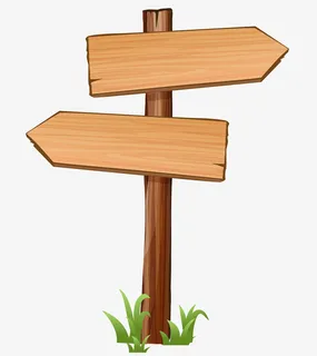 木制指引牌幽免抠