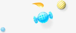 手绘彩色糖果装饰免抠