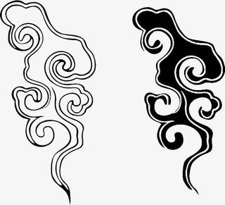 中国风水云纹装饰免扣素材免抠