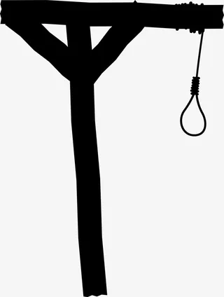 黑色上吊架子免抠