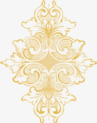 唯美手绘美丽花纹免抠