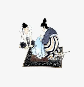 中国风游子吟孟郊背景插画