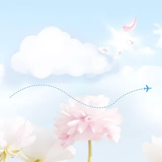 蓝色小清新手绘主图背景素材高清