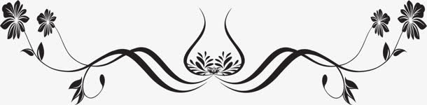情人节花纹素材 黑色免抠免抠