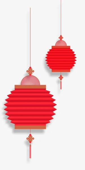 中国风红色灯笼挂饰免抠