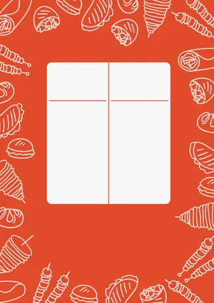 手绘快餐食品插图菜单背景高清