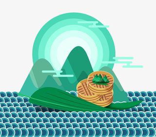 手绘装饰插图端午节粽子食物插画免抠