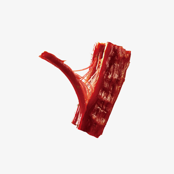 特写鸭脖，撕裂的鸭脖免抠