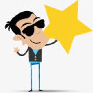 卡通小人黄色星星免抠