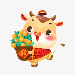 新年小牛10月免抠
