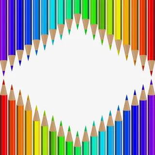 多彩简约铅笔背景