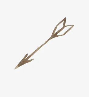 手绘水彩弓箭免抠