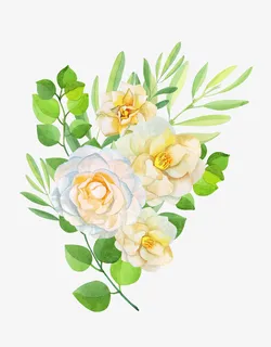 文艺清新花草海报设计装饰免抠