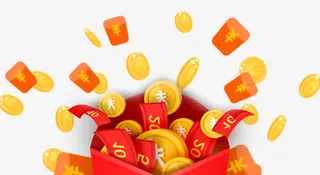 红色优惠券红包金币免抠