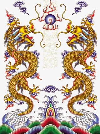 二龙戏珠免抠
