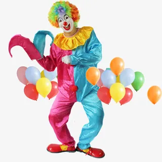 戴面具的愚人节真人小丑免抠