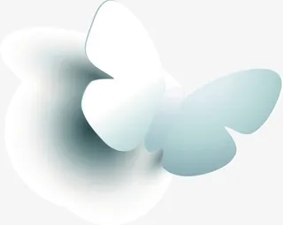 白色卡通唯美蝴蝶手绘免抠