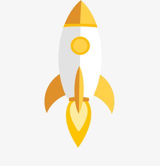 卡通火箭元素素材免抠