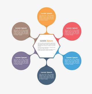 矢量圆形边框分支图免抠