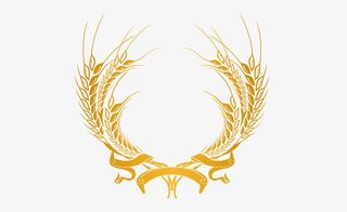 对称金色麦穗png矢量免抠