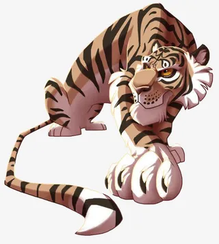 卡通动物老虎免抠
