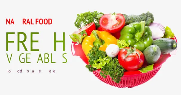 新鲜蔬菜展板设计免抠