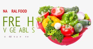 新鲜蔬菜展板设计免抠