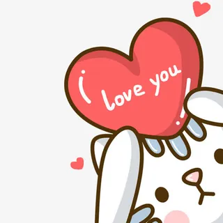 卡通猫咪love图标免抠