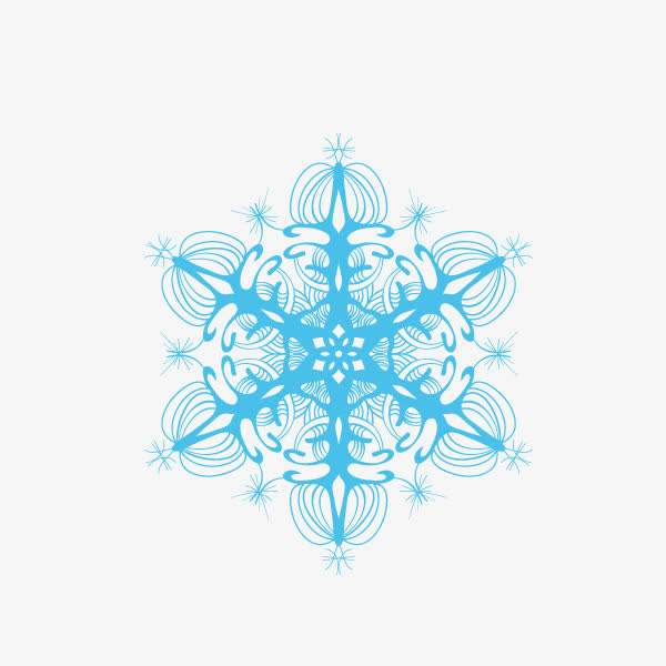 花纹底纹 雪花 装饰图案 淡蓝色免抠