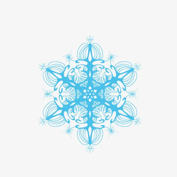花纹底纹 雪花 装饰图案 淡蓝色免抠
