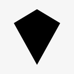 形状风筝黑色默认图标免抠