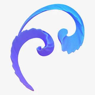 几何抽象波浪曲线图案免抠