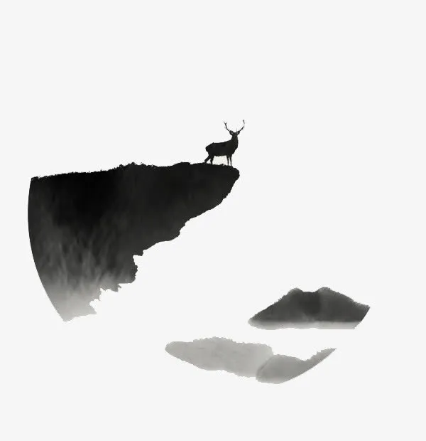 黑色鹿子免抠