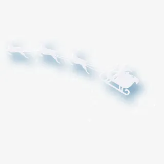 圣诞驯鹿拉车装饰图免抠