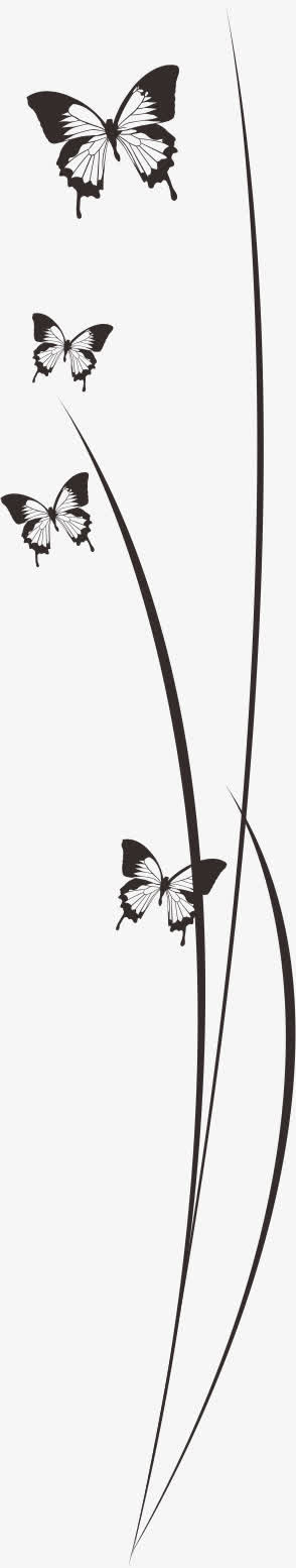 蝴蝶花纹免抠