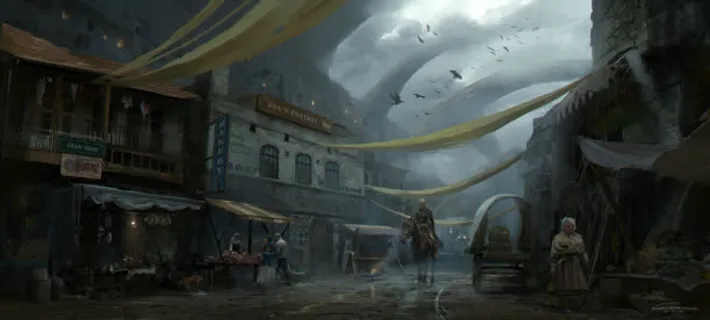 白色天空阳光城市街道免抠