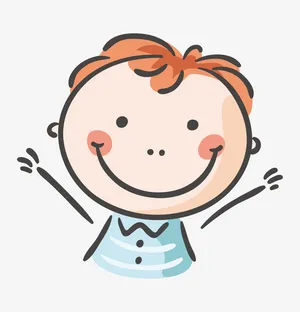 卡通装饰人物介绍海报设计小孩子免抠