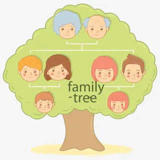 矢量家谱与亲戚的脸免抠