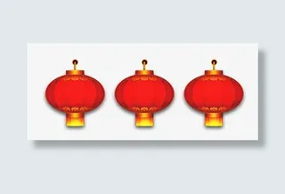 喜庆中国风红色灯笼免抠