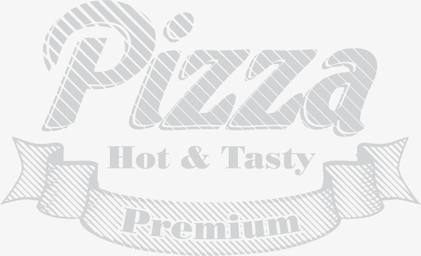 灰色清新pizza免抠