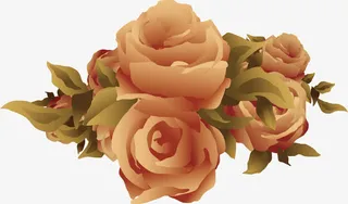 复古花卉元素免抠