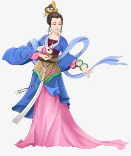 嫦娥仙子抱着玉兔免抠