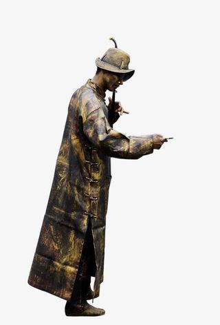 男人铜像素材免抠