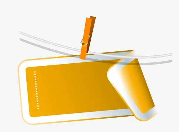 方形绳子上的撕纸标签背景免抠