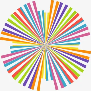 彩色放射光芒免抠