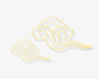 镂空漂浮祥云免抠