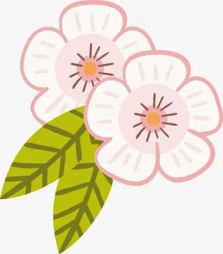 梦幻桃花花瓣桃花免抠